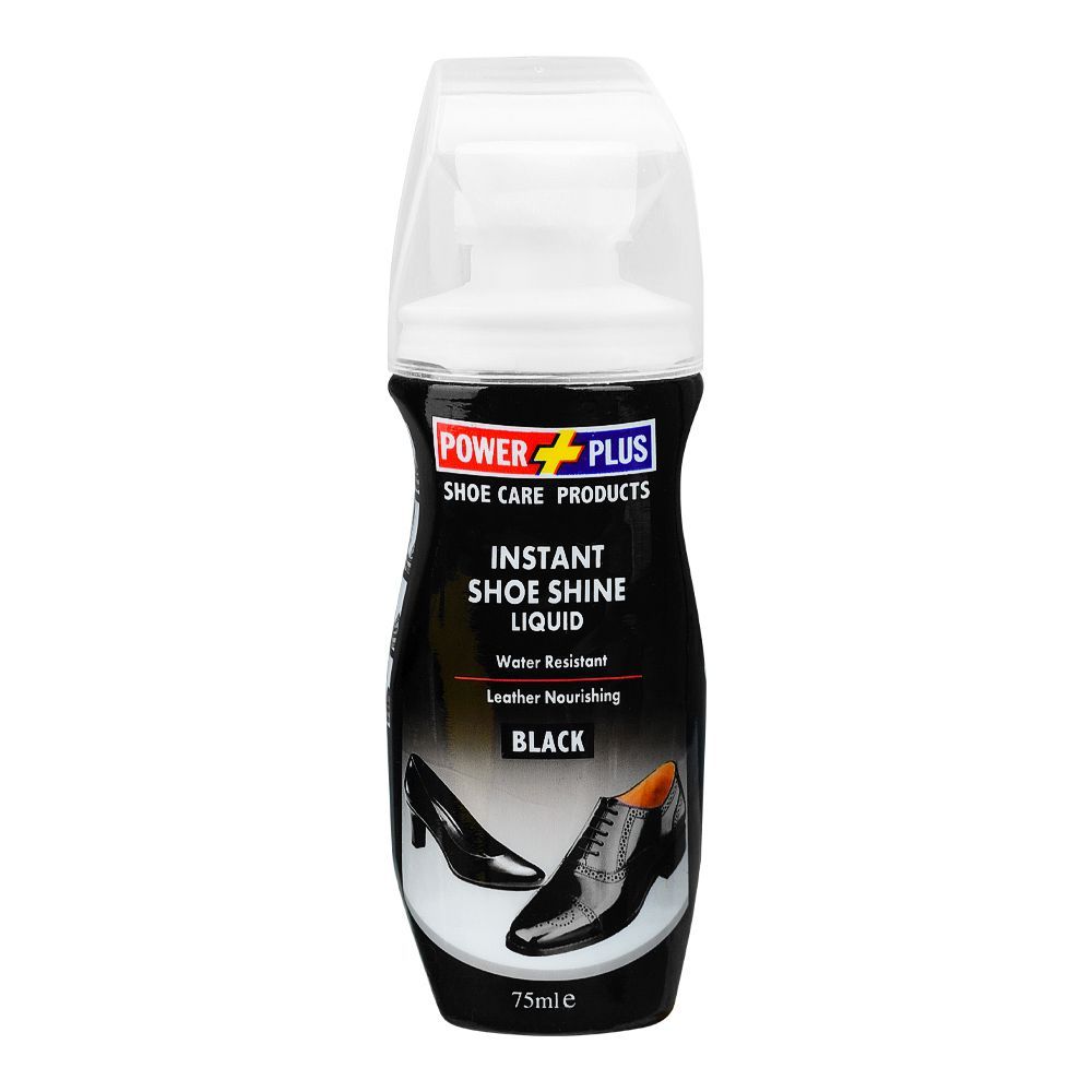 POWER PLUS LIQUID SHOE POLISH BLACK 75ML