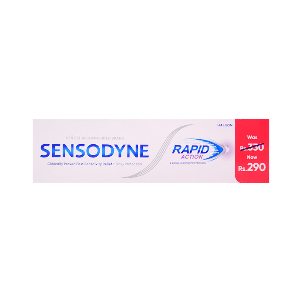 SENSODYNE RAPID TOOTH PASTE ACTION 70 GM RS.40 OFF