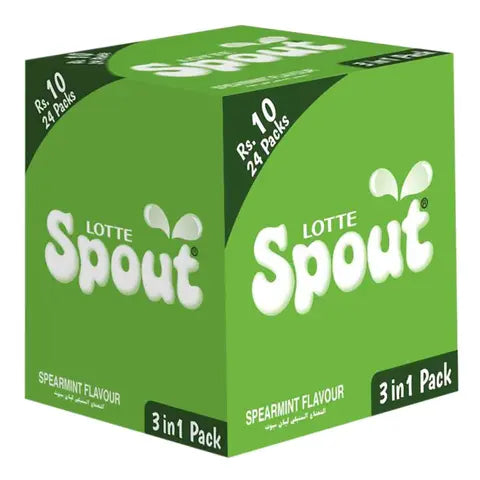 LOTTE SPOUT SPEARRMINT 3in1 (RS 10) 24pcs