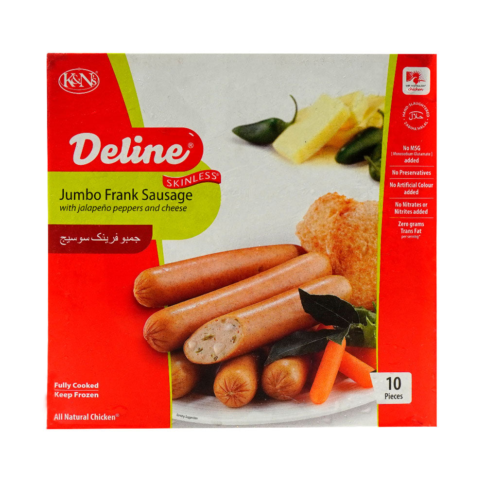 K&N'S JUMBO FRANK WITH JALAPENO PEPPERS AND CHEESE PC 740