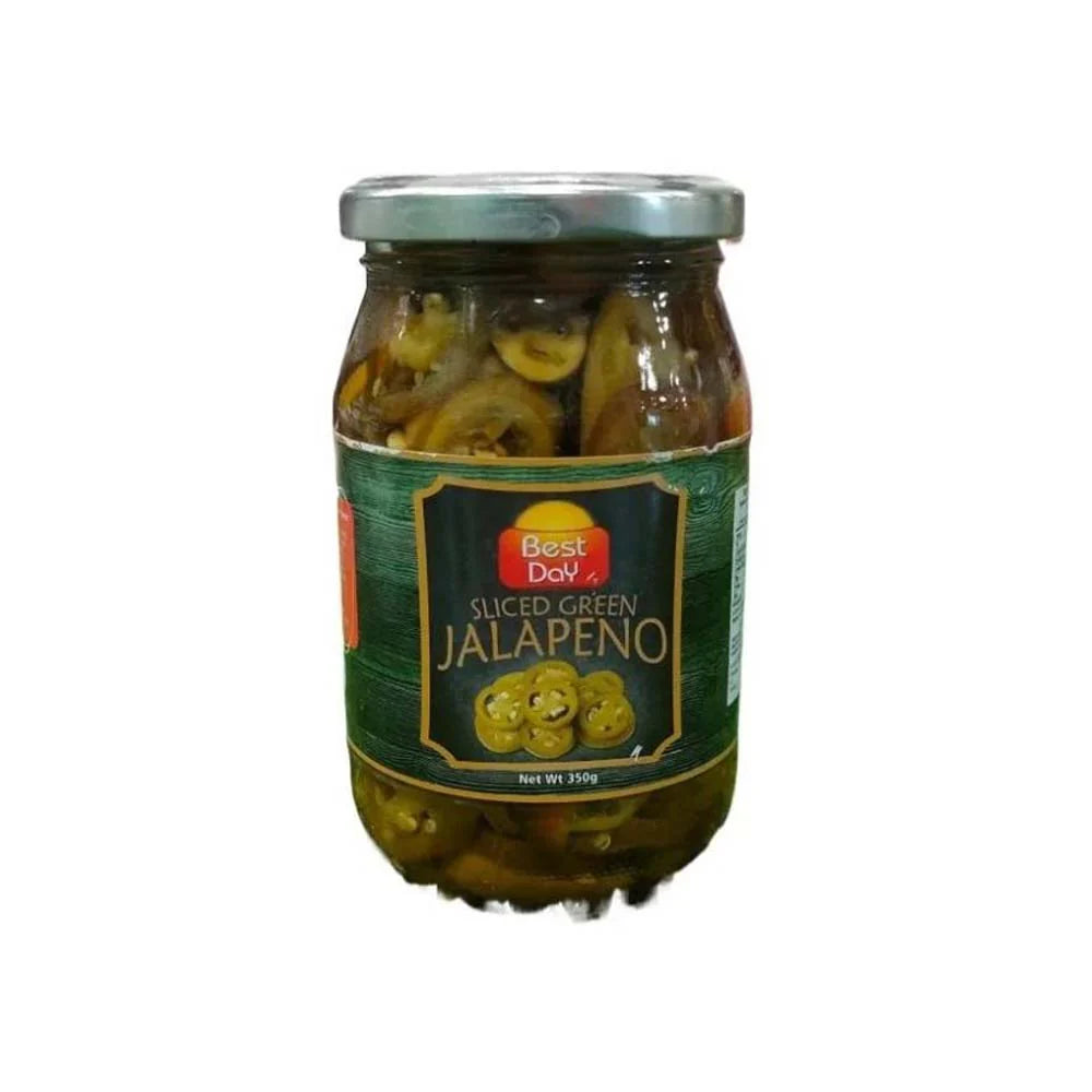 BES DAY SLICED GREEN JALAPENO 350G