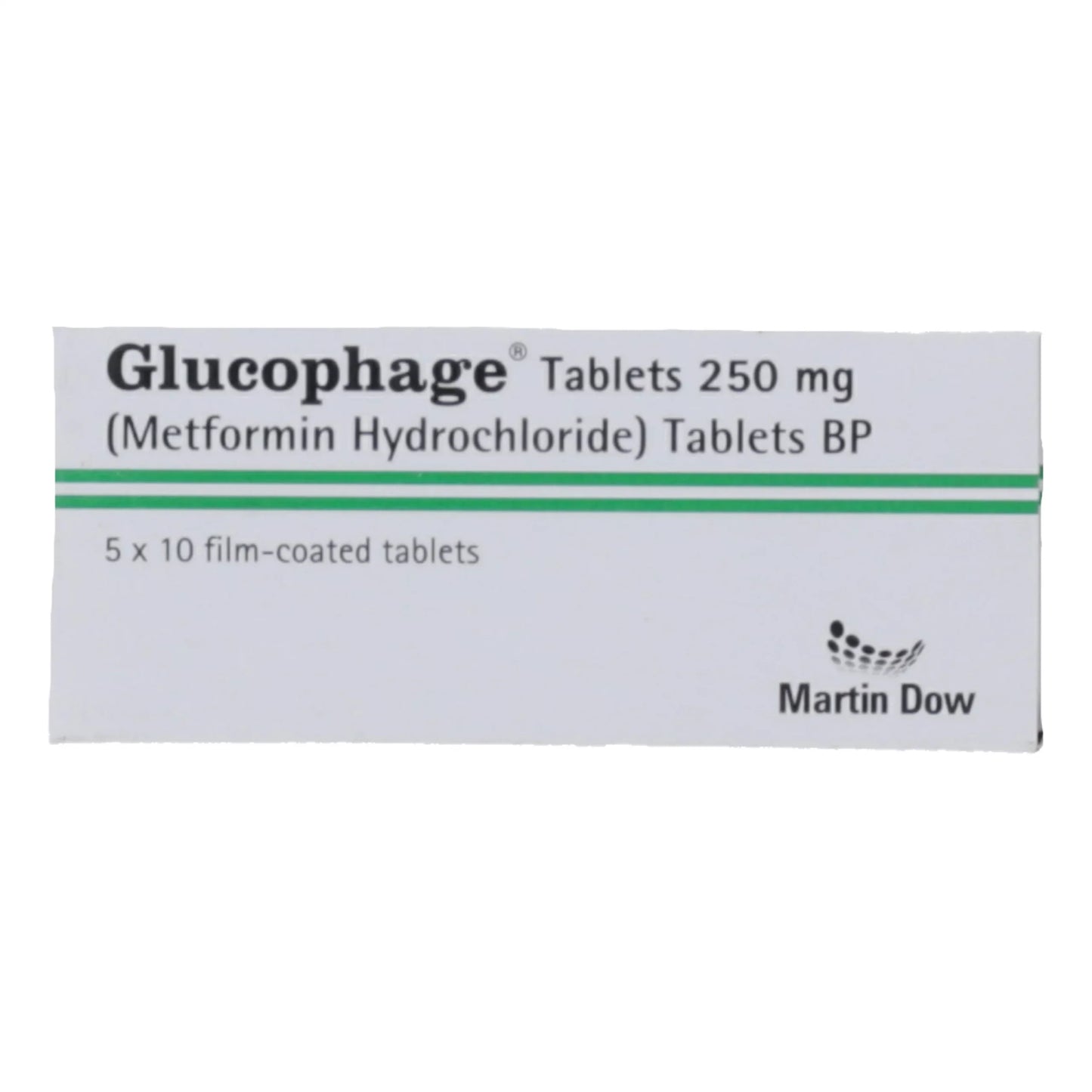 GLUCOPHAGE TABLET 250MG 5X10S
