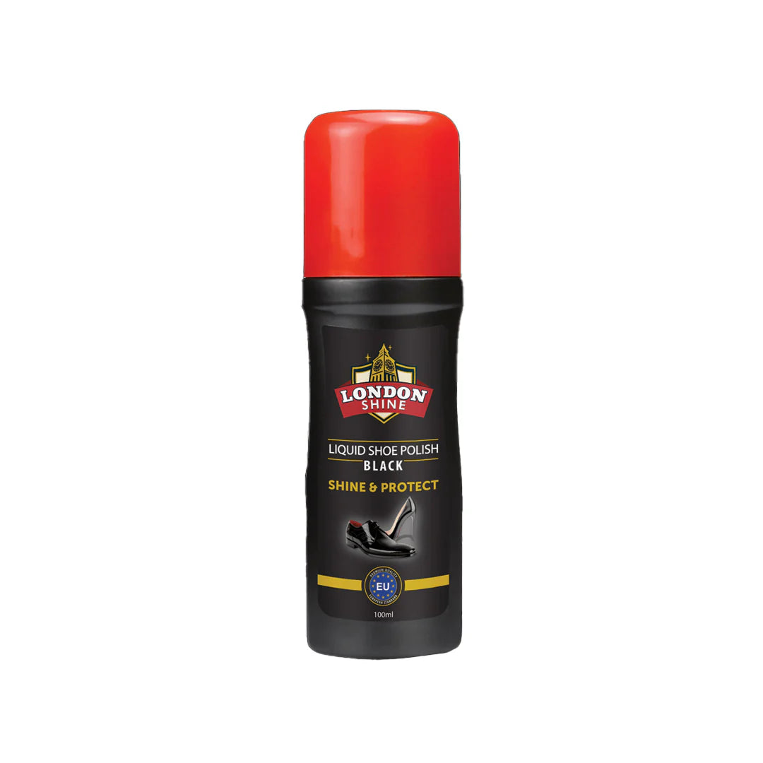 LONDON SHINE LIQUID SHOE POLISH BLACK 100ML