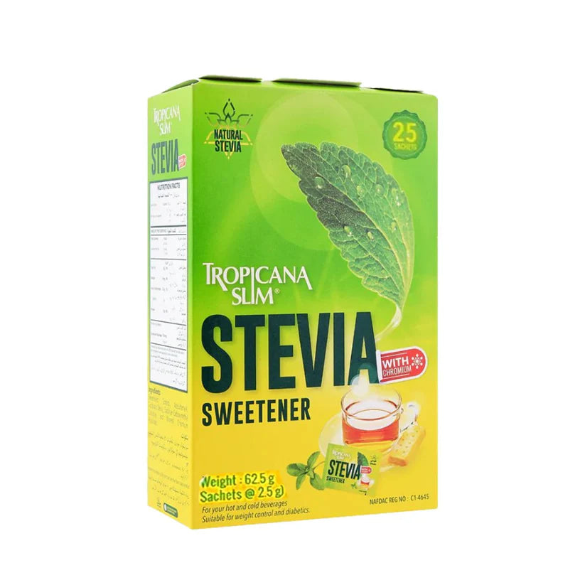 TROPCANA SLIM STEVIA 25S 62.5 GM
