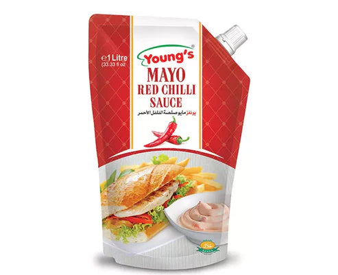 YOUNGS REAL MAYONNAISE RED CHILLI 1 LTR