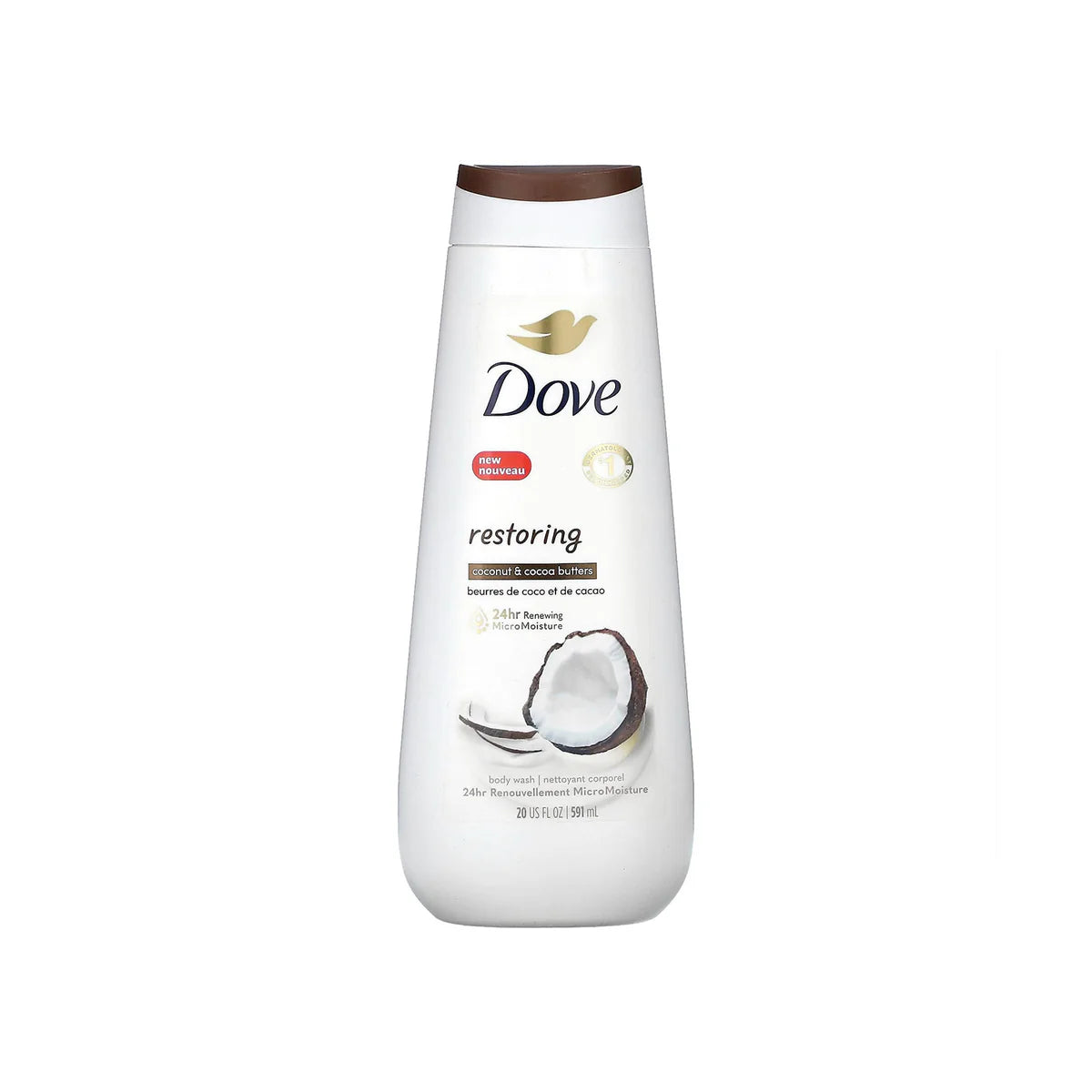 DOVE RESTORING COCONUT & COCOA BUTTER BODY WASH 591 ML