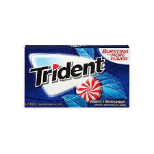 TRIDENT CHEWING GUM SUGUR FREE PEPERMINT 26.6G 14's