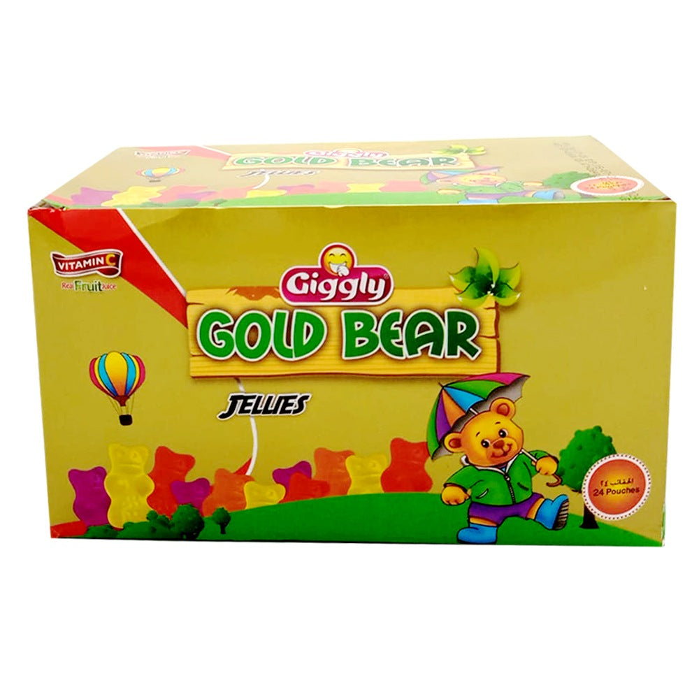 GIGGLY GOLD BEAR FRUIT FLAVOUR JELLY