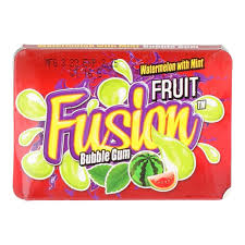 FRUIT FUSION BUBBLE GUM WATERMELON WITH MINT 16G