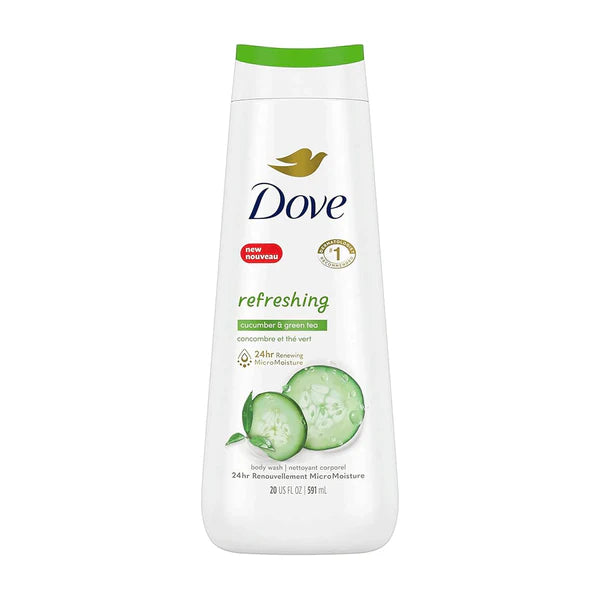 DOVE REFRESHING COCUMBER & TEA GREEN BODY WASH 591ML