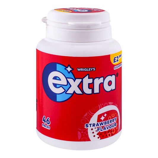 WRIGLEY'S EXTRA GUM STRAWBERRY SUGUR FREE BOTTLE 46Pcs
