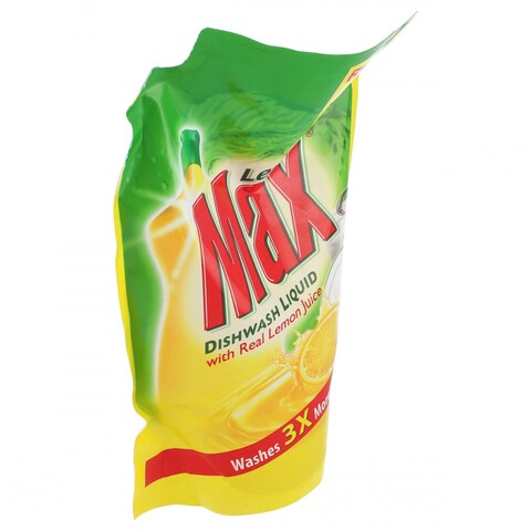 MAX DISH WASH LIQUID WITH  REAL LEMON JUICE 450ML