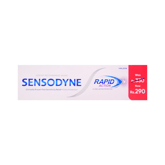 SENSODYNE RAPID TOOTH PASTE ACTION 70 GM RS.40 OFF