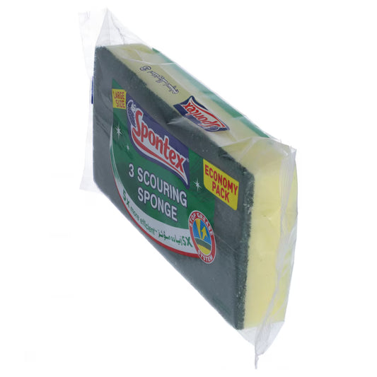 SPONTEX  3 SCOURING SPONGE GRIP