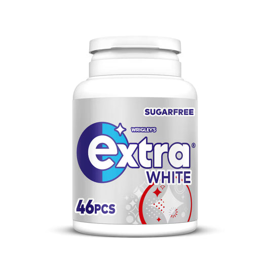 WRIGLEY'S EXTRA WHITE COOL BREEZE GUM SUGUR FREE BOTTLE 46Pcs