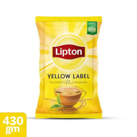 LIPTON YELLOW LABEL BLACK TEA POUCH 430 GM