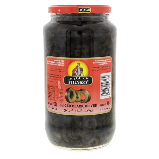 FIGARO OLIVES BLACK SLICED 480 GM