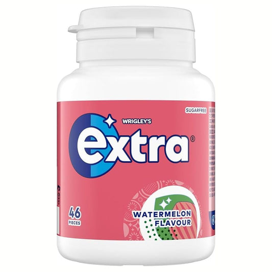 WRIGLEY'S EXTRA GUM WATERMELON SUGUR FREE BOTTLE 46Pcs