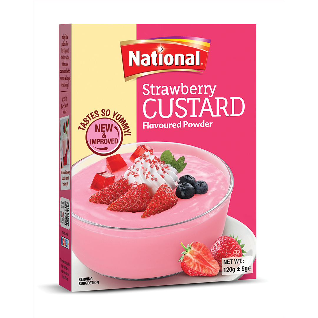 NATIONAL STRAWBERRY CUSTARD POWDER 275GM