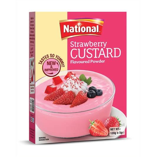 NATIONAL STRAWBERRY CUSTARD POWDER 275GM