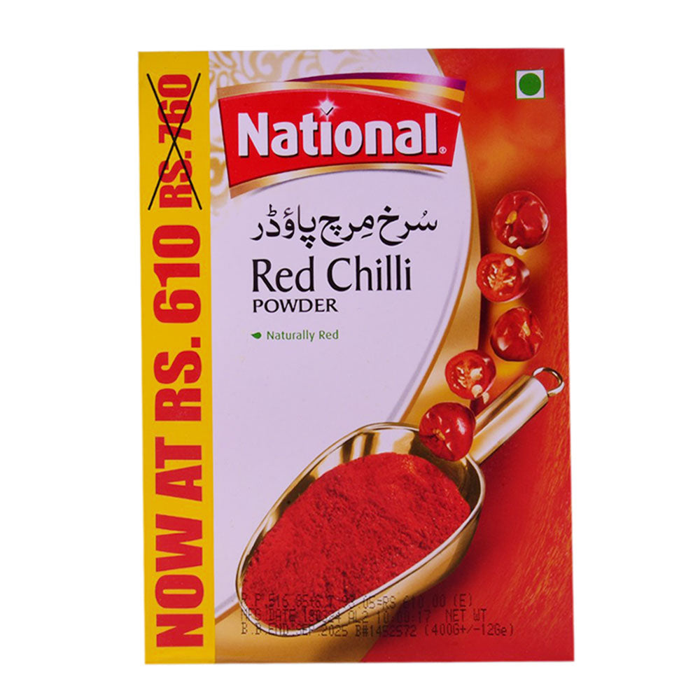 NATIONAL RED CHILLI POWDER 400 GM