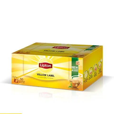 LIPTON TEA YELLOW LABEL 50Pcs TEA BAGS 100 GM