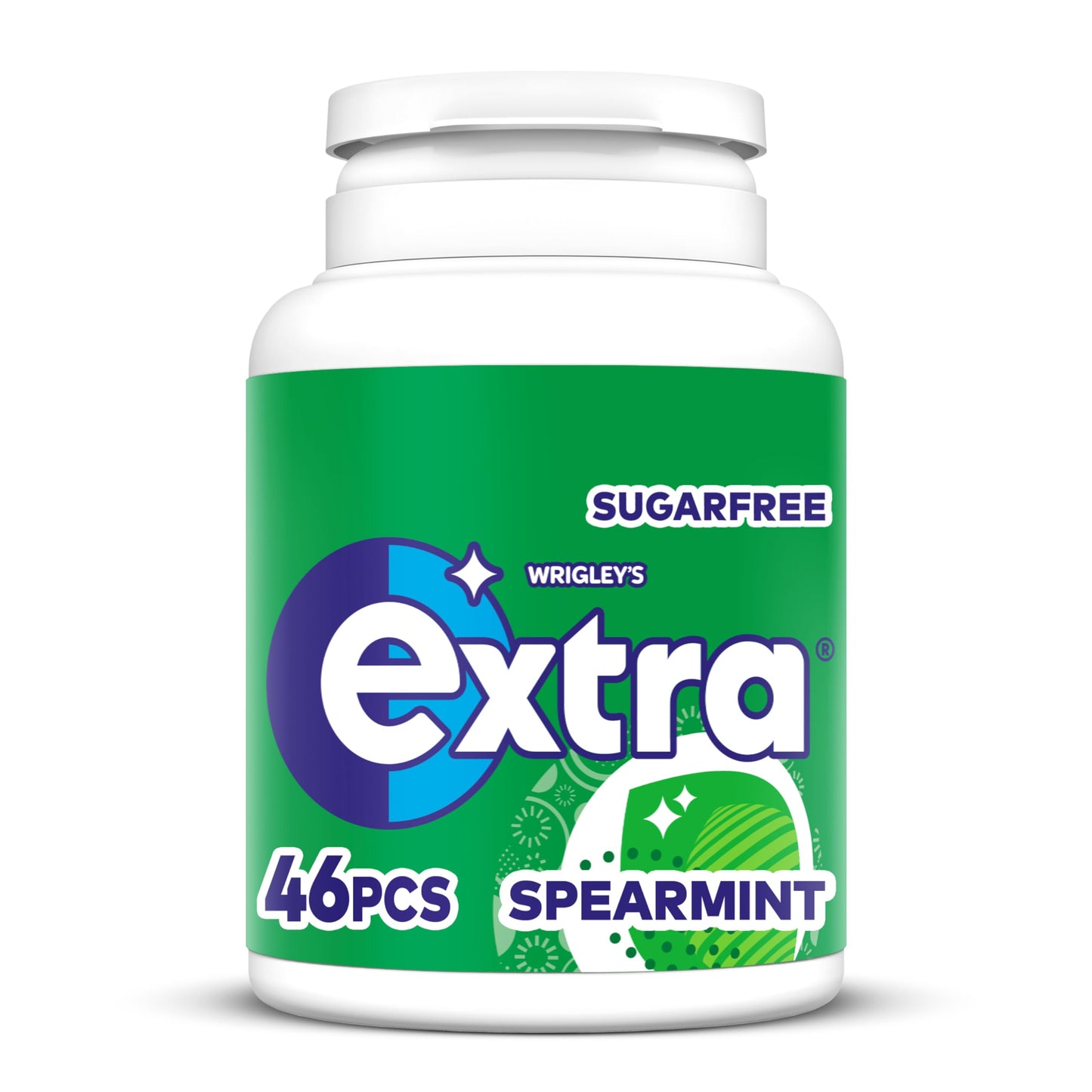 WRIGLEY'S EXTRA GUM SPEARMINT SUGUR FREE BOTTLE 46Pcs