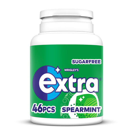 WRIGLEY'S EXTRA GUM SPEARMINT SUGUR FREE BOTTLE 46Pcs