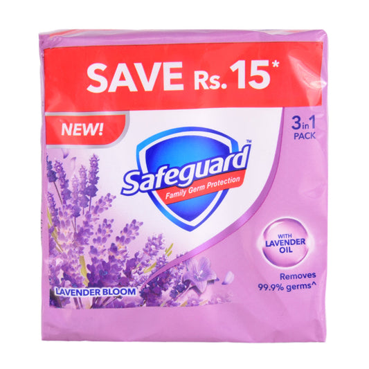 SAFEGUARD SOAP LAVENDER FAMILY PACK 3X135 GM