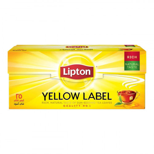 LIPTON TEA YELLOW LABEL 25Pcs BLACK TEA BAGS
