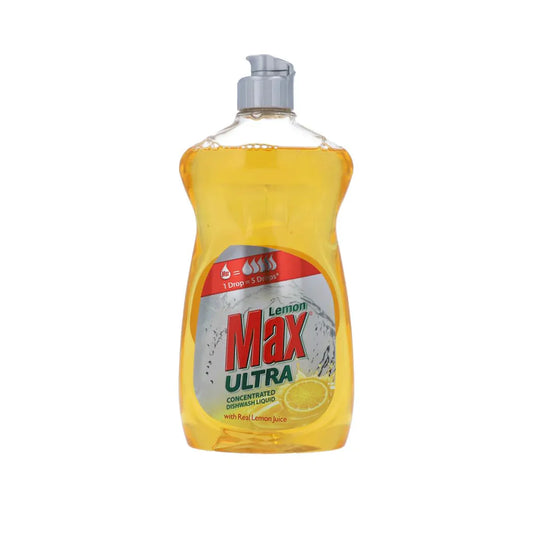 MAX DISHWASH LIQUID ULTRA YELLOW LEMON 500ML