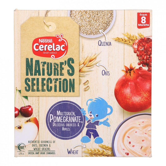 NESTLE CERELAC MULTIGRAIN POMEGRANATE CHERRIES APPLES 175 GM FROM 1 YEAR