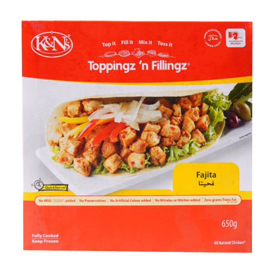 K&N'S TOPPINGZ N FILLINGZ FAJITA 650 GM