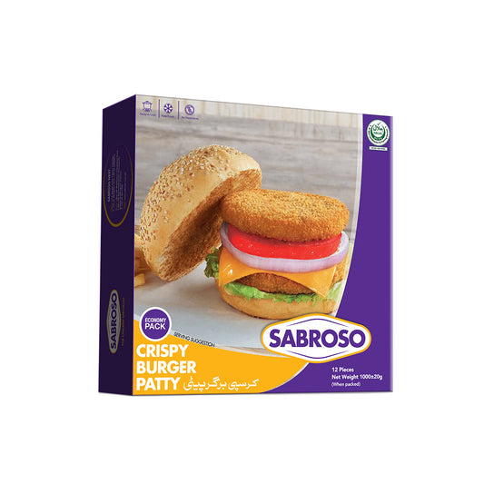 SABROSO CRISPY BURGER PATTY 12 PCS 1000 GM