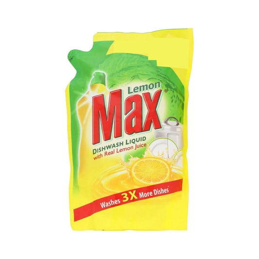 LEMON MAX DISHWASH LIQUID 450ML POUCH