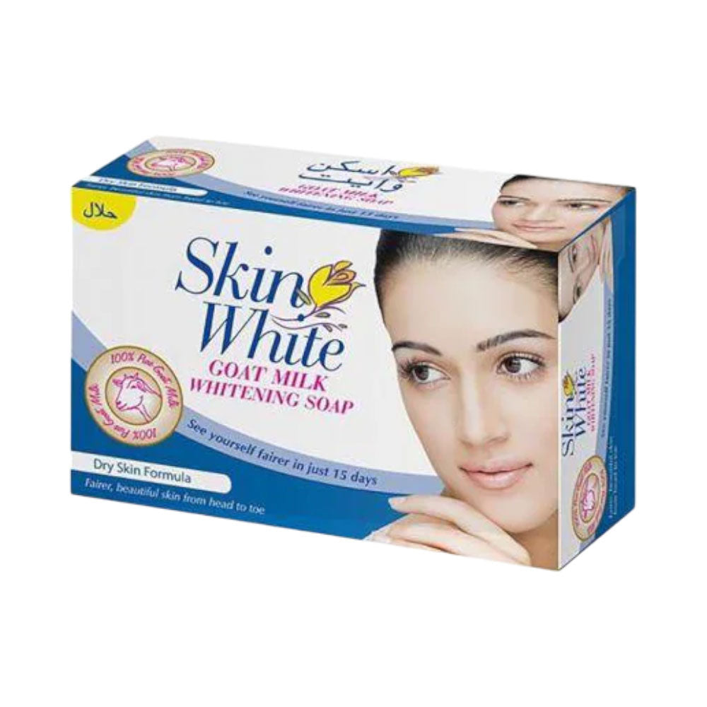 SKIN WHITE GOAT MILK WHITENING SOAP DRY SKIN 100 GM