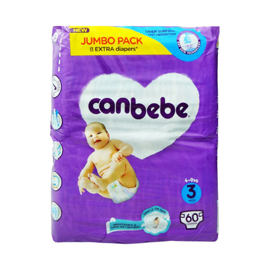 CANBEBE DIAPER  MIDI NO3 60PCS 9-4KG