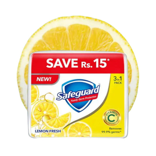 SAFEGUARD SOAP LEMON FRESH JUMBO SIZE 3X168 GM