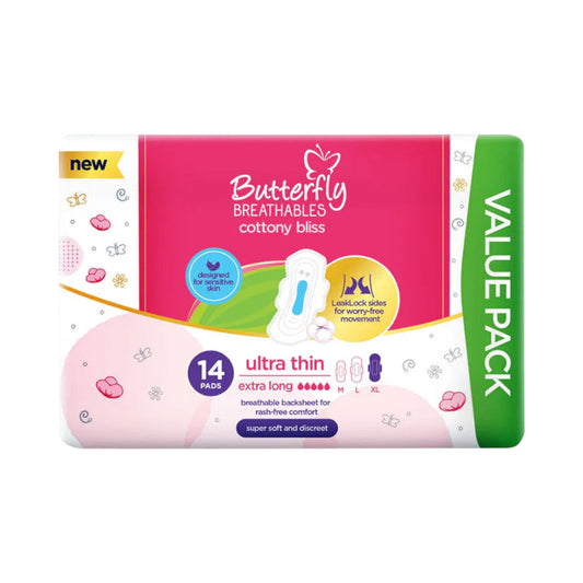 BUTTERFLY BREATHABLES ULTRA THINK  EXTRA LONG 14 PADS