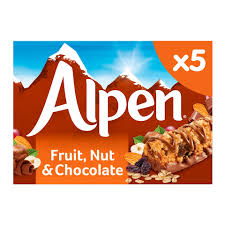 ALPEN CEREAL BARS FRUIT & NUTS WITH MILK 145g
