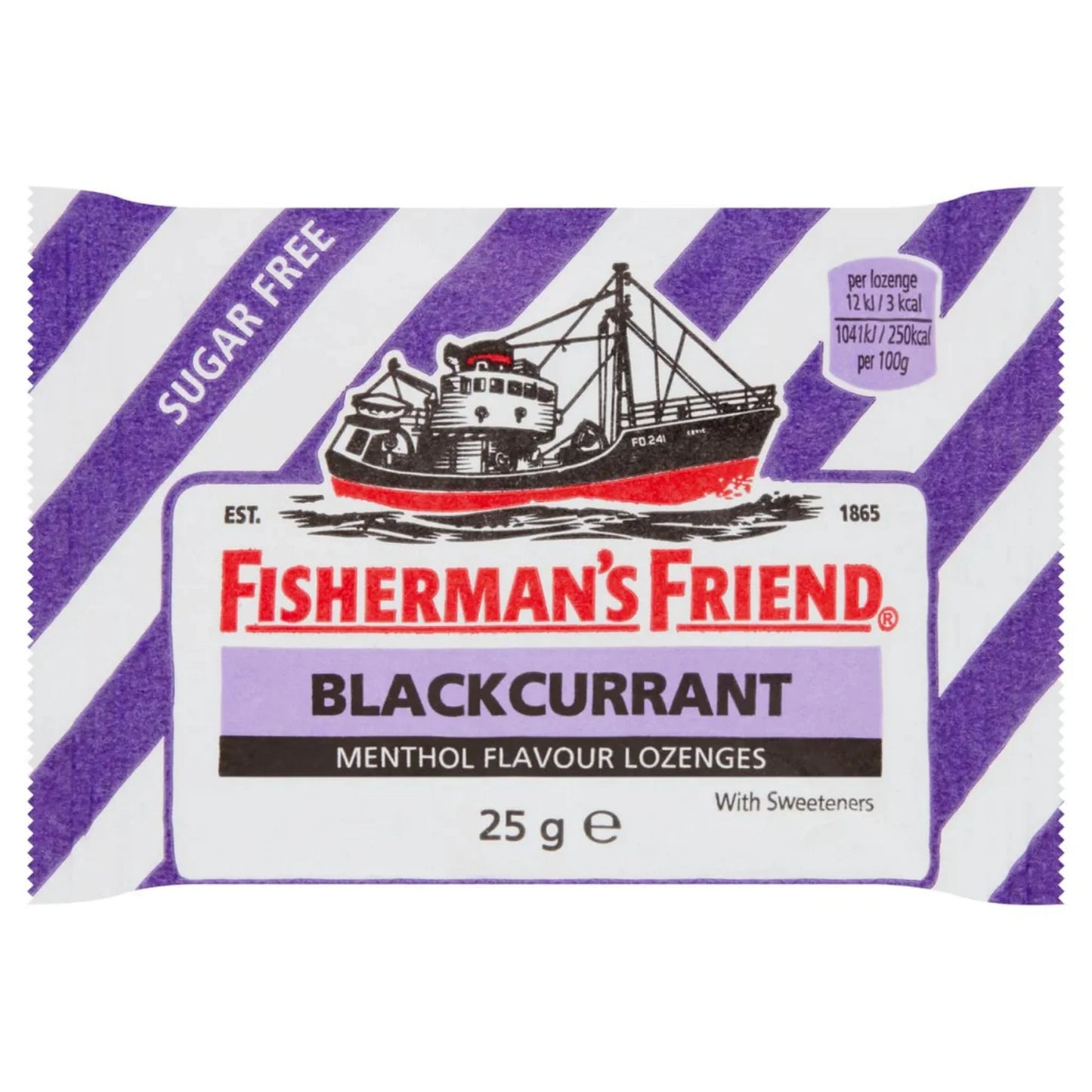 FISHERMAN's FRIEND BLACK CURRENT MENTHOL 25G