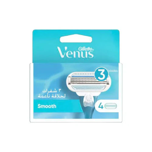 GILLETTE VENUS BLADE SMOOTH 4 CARTRIDGES 3 BLADE
