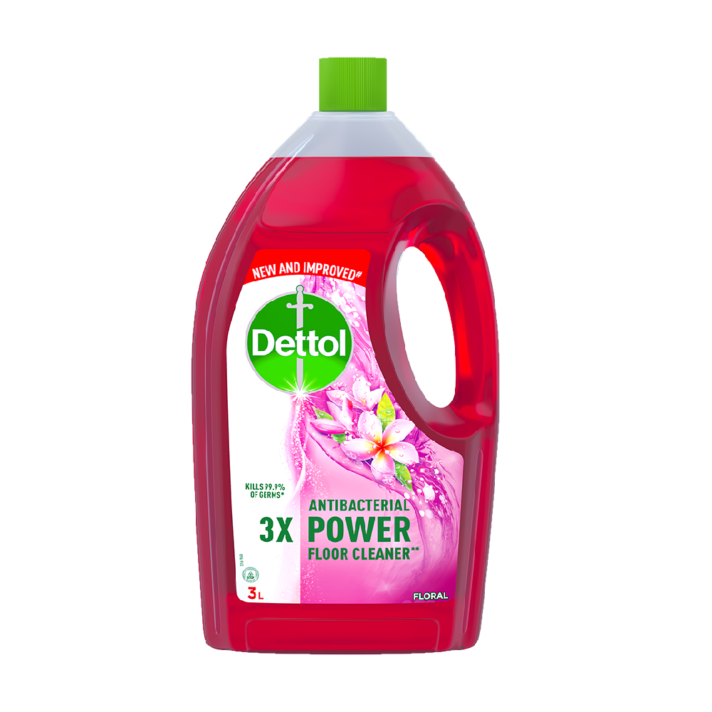 DETTOL FLOOR CLEANER ANTIBACTERIAL POWER FLORAL 3 LTR