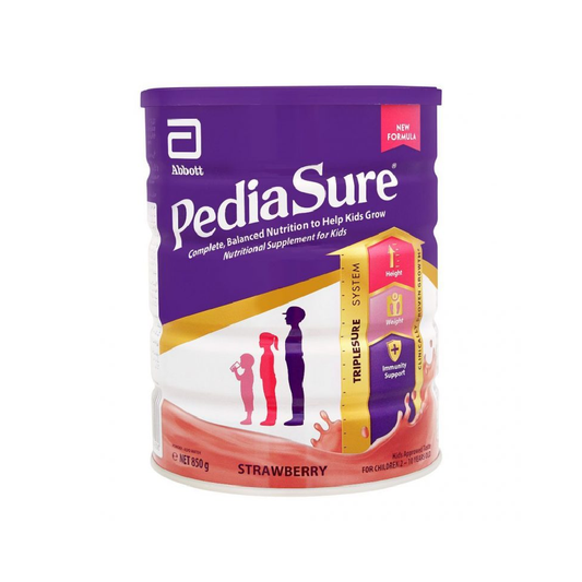PEDIASURE NUTRI SUPPLEMENT POWDER FOR KIDS STRAWBERRY TIN 850 GM
