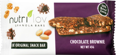NUTRILOV GRANOLA BARS CHOCOLATE BROWNIE 45g