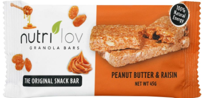 NUTRILOV GRANOLA BARS, PEANUT BUTTER 45g