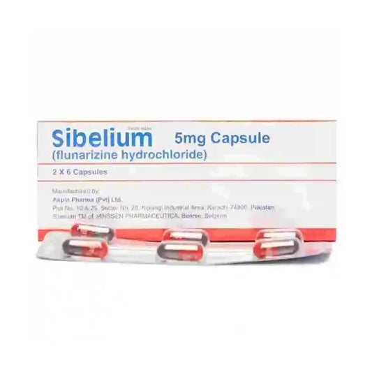 SIBELIUM 5MG CAPSULE 1X12