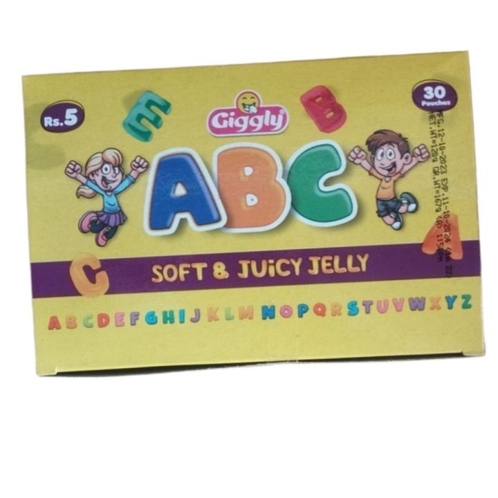 GIGGLY ABC SOFT & JUICY JELLY (RS 5) 30Pcs