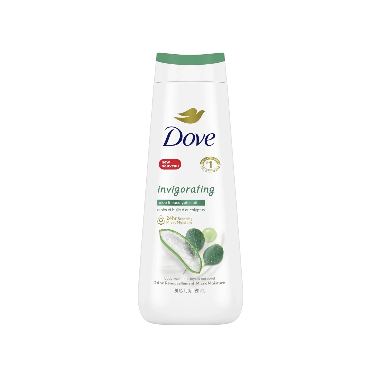DOVE INVIGORATING ALOE & EUCALYPTUS OIL BODY WASH 591ML