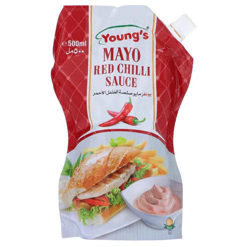YOUNGS REAL MAYONNAISE RED CHILLI 500ML